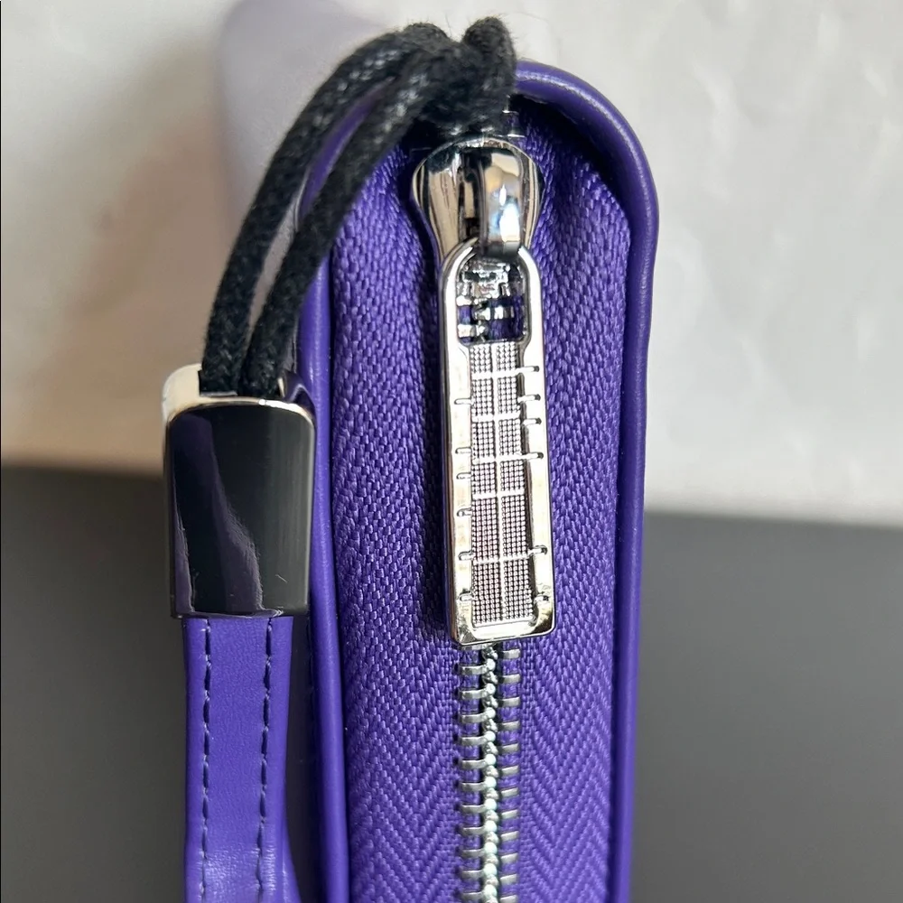 Purple Women's Wristlet Wallet Card Organizer - Picture 4 of 5